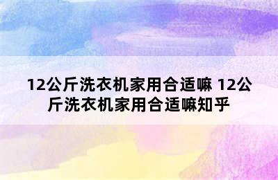 12公斤洗衣机家用合适嘛 12公斤洗衣机家用合适嘛知乎